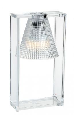 Light-Air Tischlampe von Kartell, durchsichtiges Design, moderne Tischleuchte für Wohnzimmer und Schlafzimmer.
